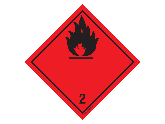 Sticker traff-o-sign - Brandbare gassen - 100 x 100mm